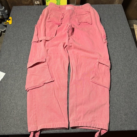 Maniere De Voir Pink Cargo Pants Womens 12 Utility Rave Streetwear Y2K Grunge - Picture 6 of 14